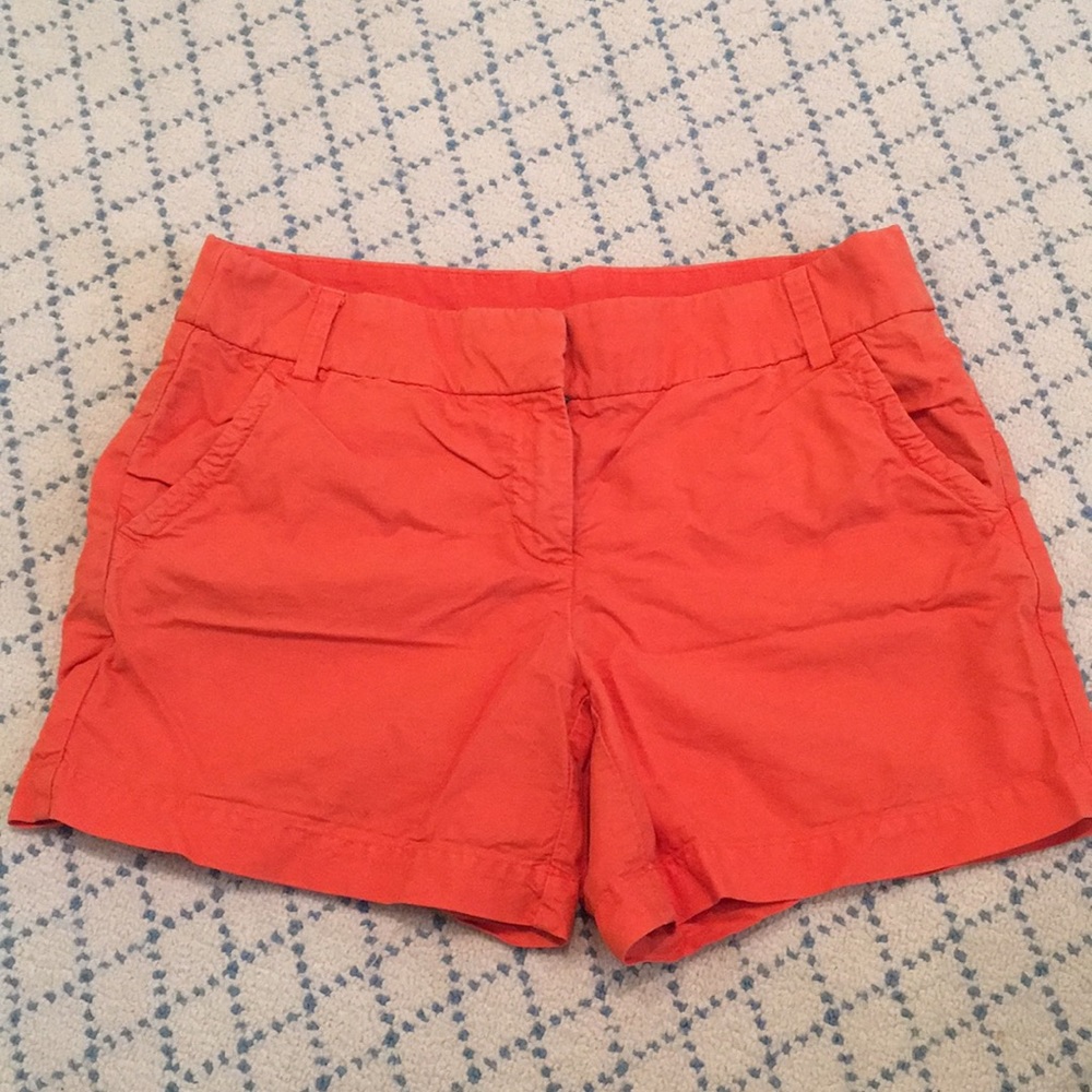Orange J. Crew shorts